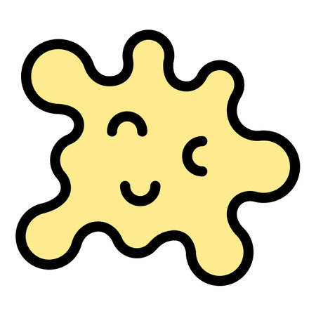 Chocolate splash icon outline vector. Machine food. Fondue machine color flatのイラスト素材