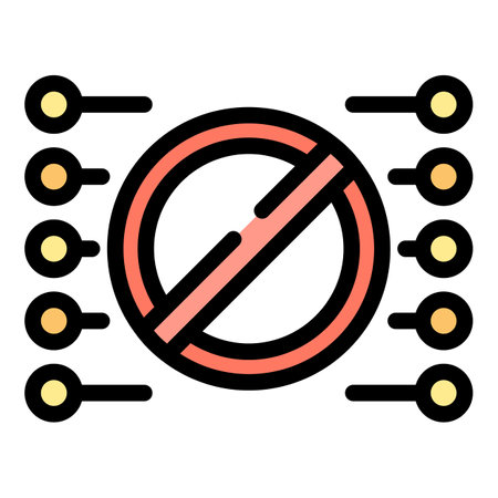 No digital icon outline vector. Detox media. Social stress color flatのイラスト素材