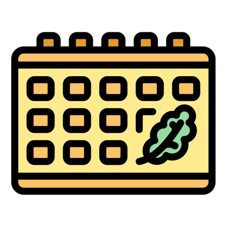 Salad diet calendar icon outline vector. Natural nutrition. Organic meal color flatのイラスト素材