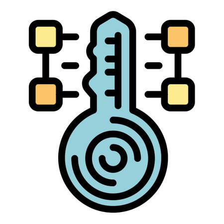 Top key point icon outline vector. Tick word. Core basis color flatのイラスト素材