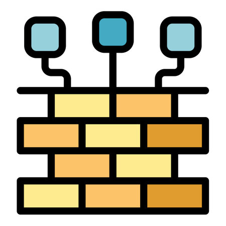 Brain computer icon outline vector. Factory engineer. Process worker color flatのイラスト素材