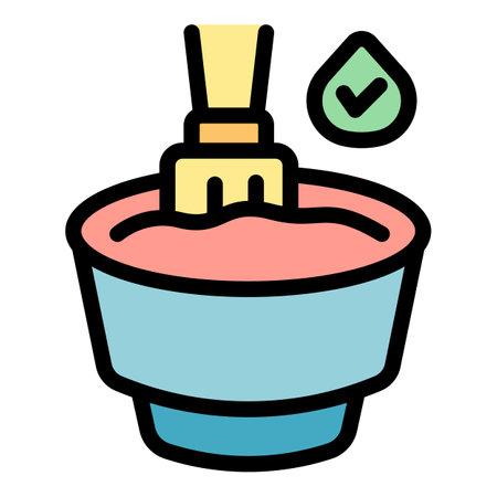 Natural dye pot icon outline vector. Eco safe. Water product color flatのイラスト素材