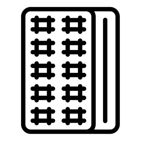 Wafer treat icon outline vector. Bakery sweet confection. Crispy sweet biscuitのイラスト素材