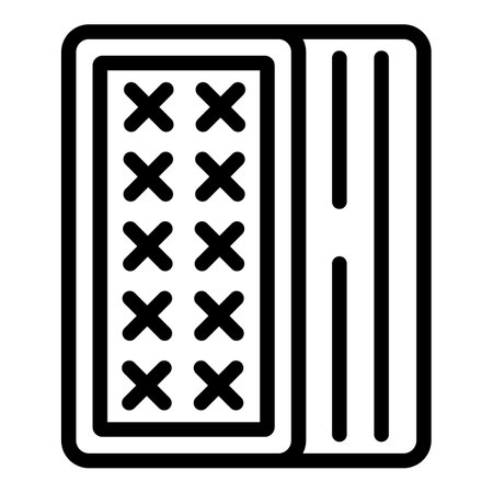 Thin crisp wafer icon outline vector. Sugary munchy treat. Wafer cake snackのイラスト素材