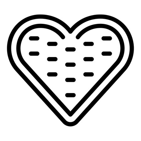 Bakeware heart icon outline vector. Baking kitchenware stuff. Silicone culinary formのイラスト素材