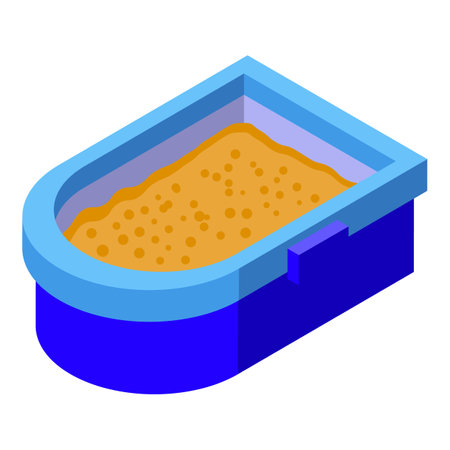 Sand toilet filter icon isometric vector. Home pet. Cleaning houseのイラスト素材