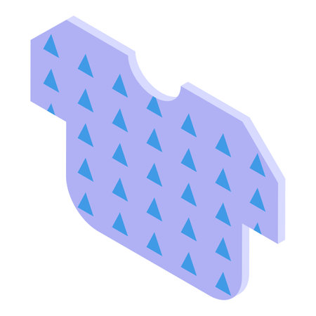 Baby cloth icon isometric vector. Fashion apron infant. Kid tissueのイラスト素材
