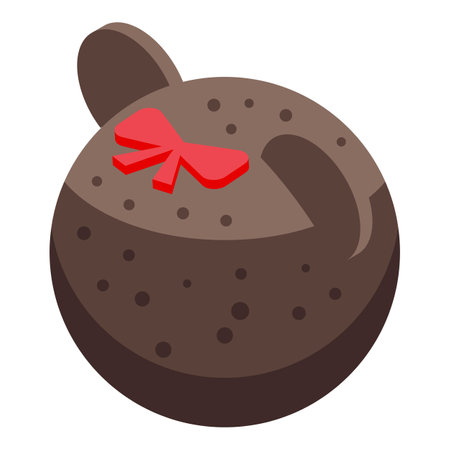 Cocoa bomb icon isometric vector. Chocolate food. Candy dessert sugarのイラスト素材