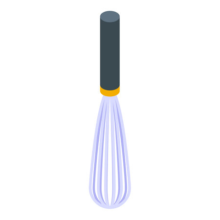 Handle steel mixer icon isometric vector. Frosty style drink. Dalgona coffeeのイラスト素材
