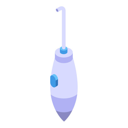 Sanitary teeth irrigator icon isometric vector. Care tech. Electric medicalのイラスト素材