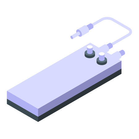 Tattoo motor machine icon isometric vector. Studio tool. Kit shop inkのイラスト素材