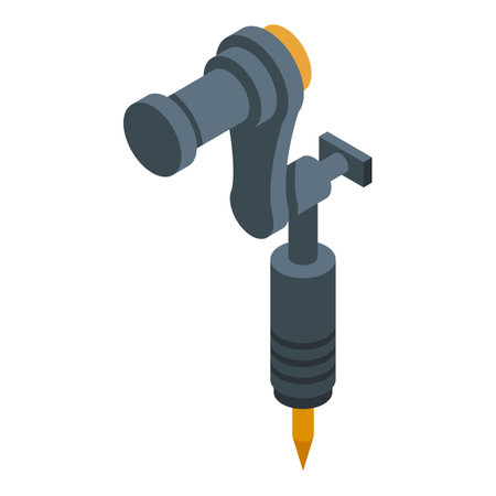 Gun ink machine icon isometric vector. Tattoo studio. Beauty medical fashionのイラスト素材