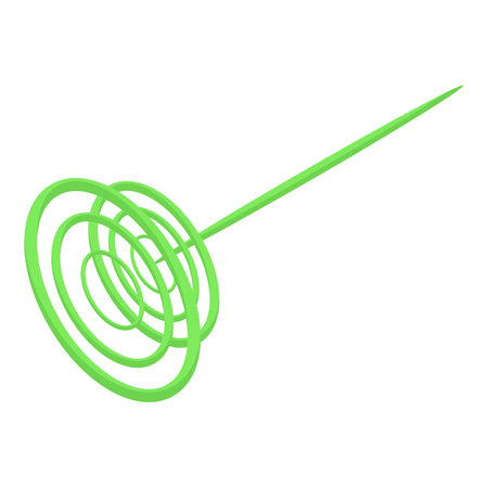 Green laser beam icon isometric vector. Advanced phaser. Weapon deviceのイラスト素材