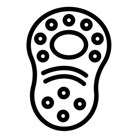 Wear ankle icon outline vector. Support foot. Bone feet painのイラスト素材