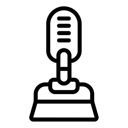 Vacuum cleaner mop icon outline vector. Handle professional. Auto cleanのイラスト素材