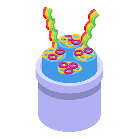 Ice cream food icon isometric vector. Summer party. Cooking freezeのイラスト素材