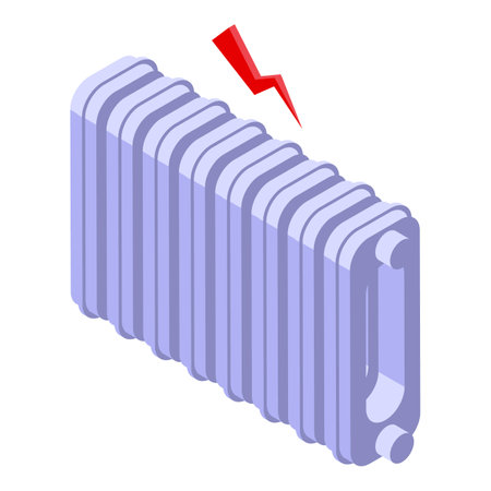 Warm radiator icon isometric vector. Commerce finance. Escalation economyのイラスト素材