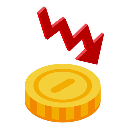 Low money inflation icon isometric vector. Global finance. Shopping economyのイラスト素材