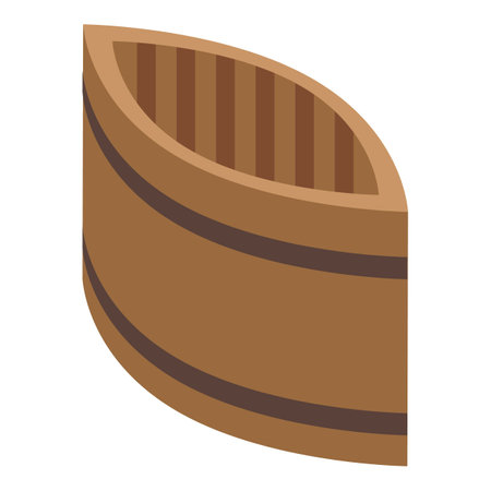 Empty cup holder icon isometric vector. Container takeout. Craft mugのイラスト素材