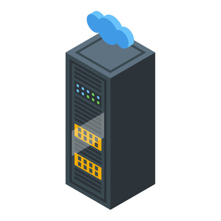 Server data cloud icon isometric vector. Cyber device. Vision vr game