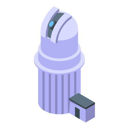 Hubble telescope icon isometric vector. Universe research. Network scienceのイラスト素材