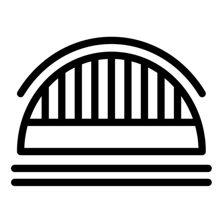 Bridge icon outline vector.のイラスト素材