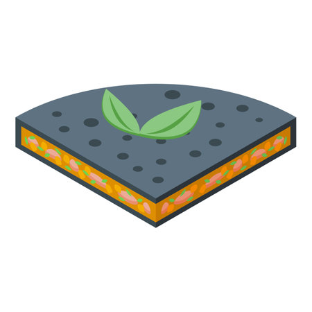 Black color quesadilla icon isometric vector. Snack lunch. Healthy vegetableのイラスト素材