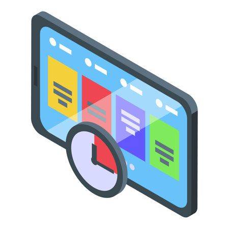 Web data safe icon isometric vector. Control lesson. Location online netのイラスト素材