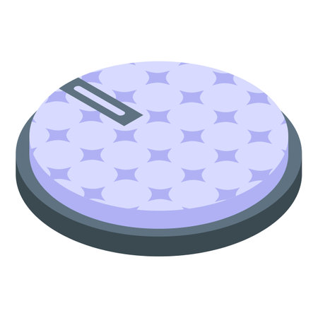 Makeup removal pad icon isometric vector. Cotton material. Cleaning cosmeticのイラスト素材