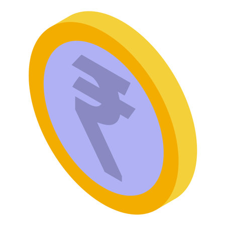 Gold silver coin icon isometric vector. Payment transfer convert. Swap online digitalのイラスト素材