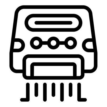 Lavatory hand dryer icon outline vector. Heating clean hands appliance. Warm public blowing mechanismのイラスト素材
