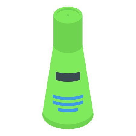 Bottle deodorant smell icon isometric vector. Flask deo pack. Natural freshnessのイラスト素材