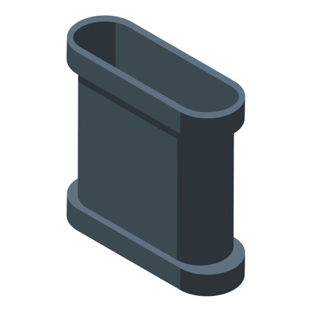 Office pencil stand icon isometric vector. Black design. Working desk elementのイラスト素材