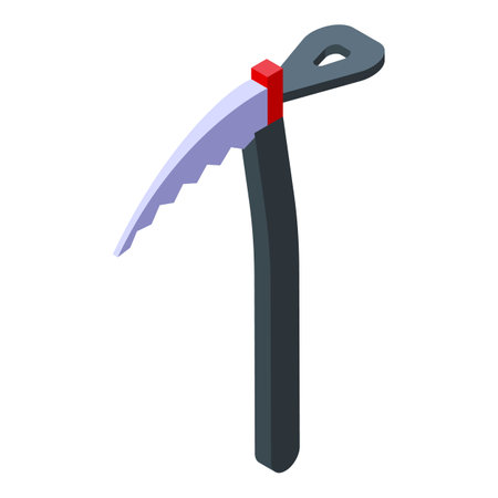 Ice pick axe icon isometric vector. Arctic equipment. Ice explorationのイラスト素材