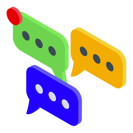 Working online chat icon isometric vector. Work virtual web. Internet onlineのイラスト素材