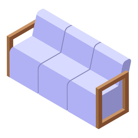 Soft outdoor sofa icon isometric vector. Modern furniture. Outdoor elementのイラスト素材