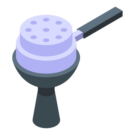 Shisha stem icon isometric vector. Hookah accessories. Party toolのイラスト素材