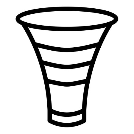 Vuvuzela pipe icon outline vector. Musical instrument. African blowing hornのイラスト素材