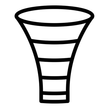 Noisemaker vuvuzela icon outline vector. Football cheering pipe. Support fan blowing hornのイラスト素材