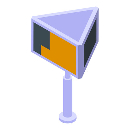 3d isometric illustration of a modern speed camera, commonly used for traffic monitoringのイラスト素材