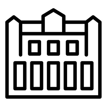 Brussels palace icon outline vector. City center architecture. Old Belgian landmarkのイラスト素材