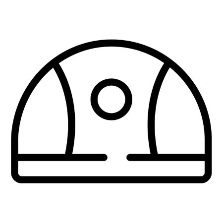 Simplified line drawing of a dome tent, perfect for camping and outdoor activity themesのイラスト素材