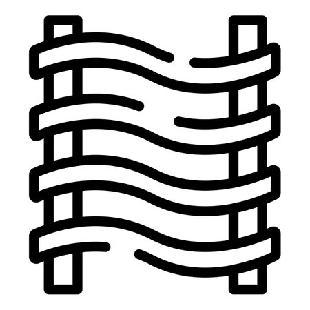 Stylized black and white icon representing railroad or train tracksのイラスト素材