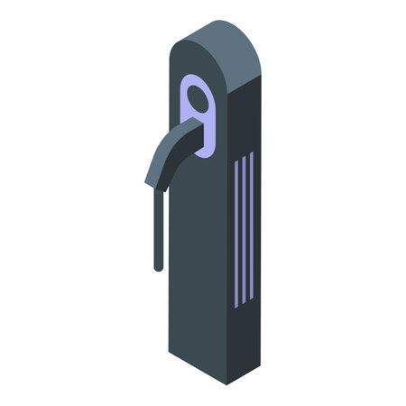 Electric vehicle charger point station, essential for promoting the adoption of electric vehicles and reducing carbon emissionsのイラスト素材