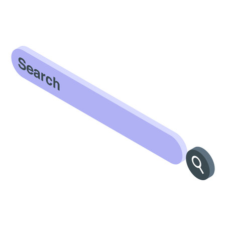 Search bar icon button is showing internet browsing and website navigationのイラスト素材