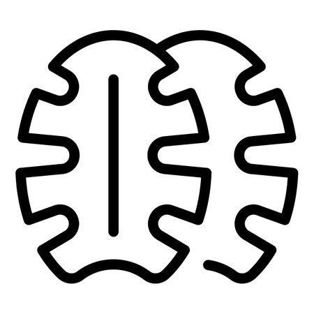 Simple black outline icon of two monstera deliciosa tropical leaves for decorationのイラスト素材