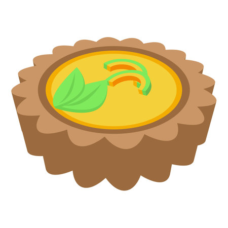 Pumpkin pie with whipped cream and mint leaves, a traditional dessert for thanksgivingのイラスト素材