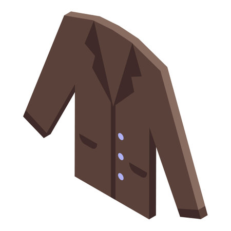 Brown jacket folded for an online clothing store, fashion illustrationのイラスト素材