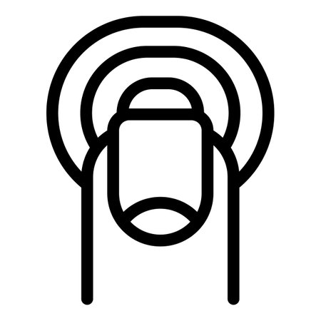 Simple icon representing the application of nail polish during a manicureのイラスト素材