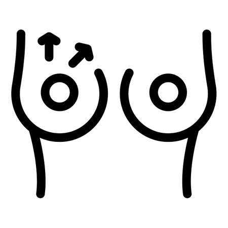 Simple icon representing the result of an augmentation mammoplastyのイラスト素材